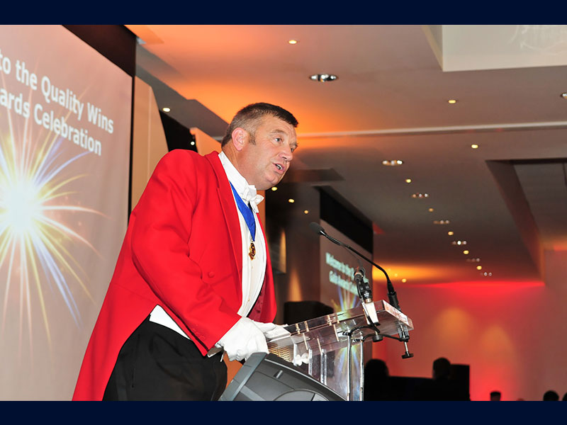 Peter Tautz Toastmaster at awards ceremony