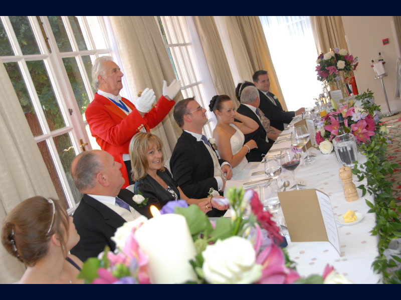 Dickie Richards Toastmaster at traditional wedding