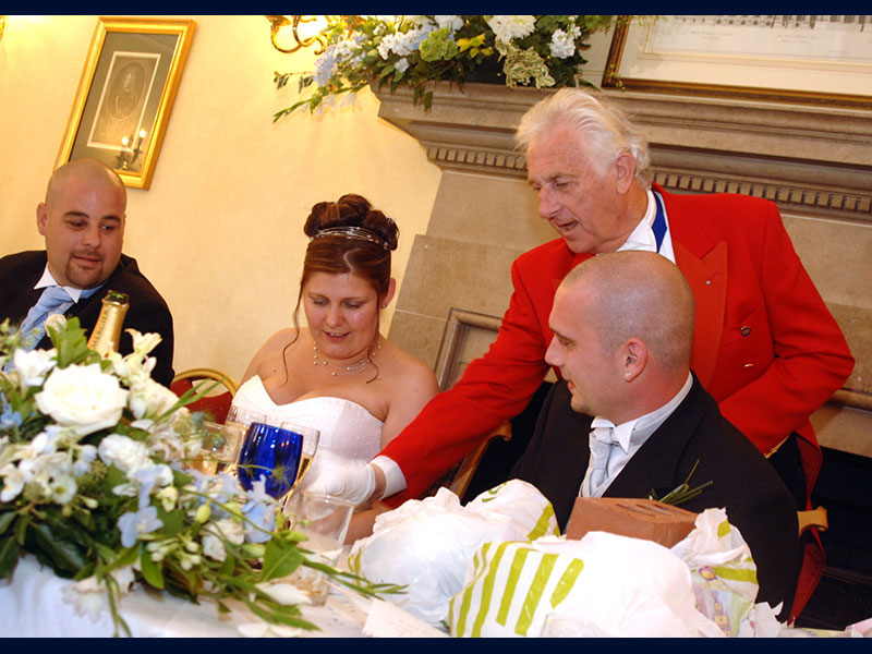 Dickie Richards Toastmaster at wedding breakfast