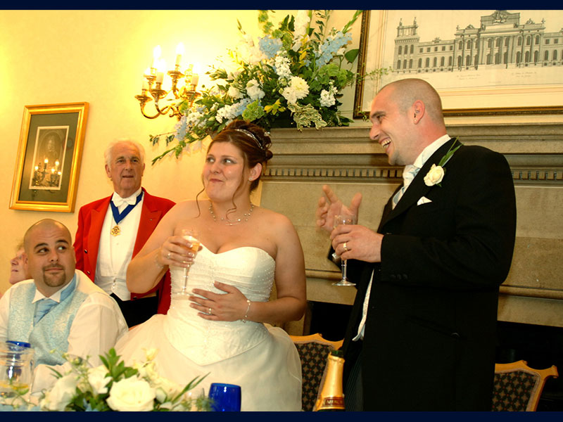 Dickie Richards Toastmaster at wedding reception